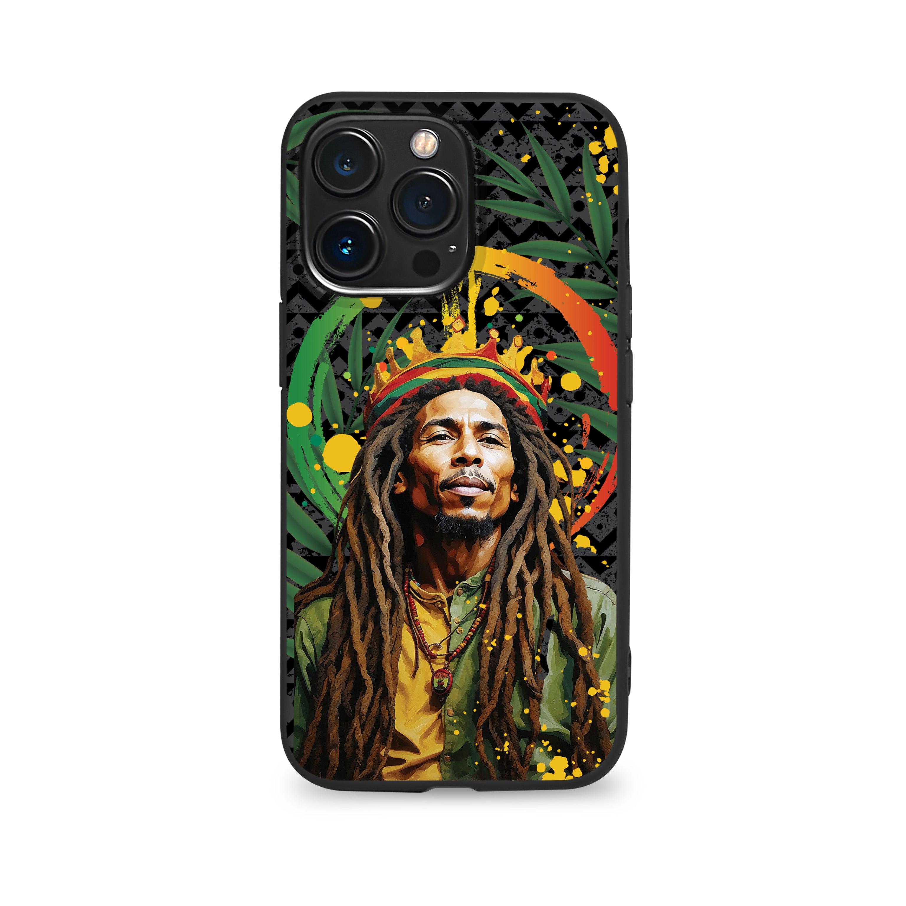 Etui na telefon iPhone Bob Marley (Czarny Premium TPU) – CASEE