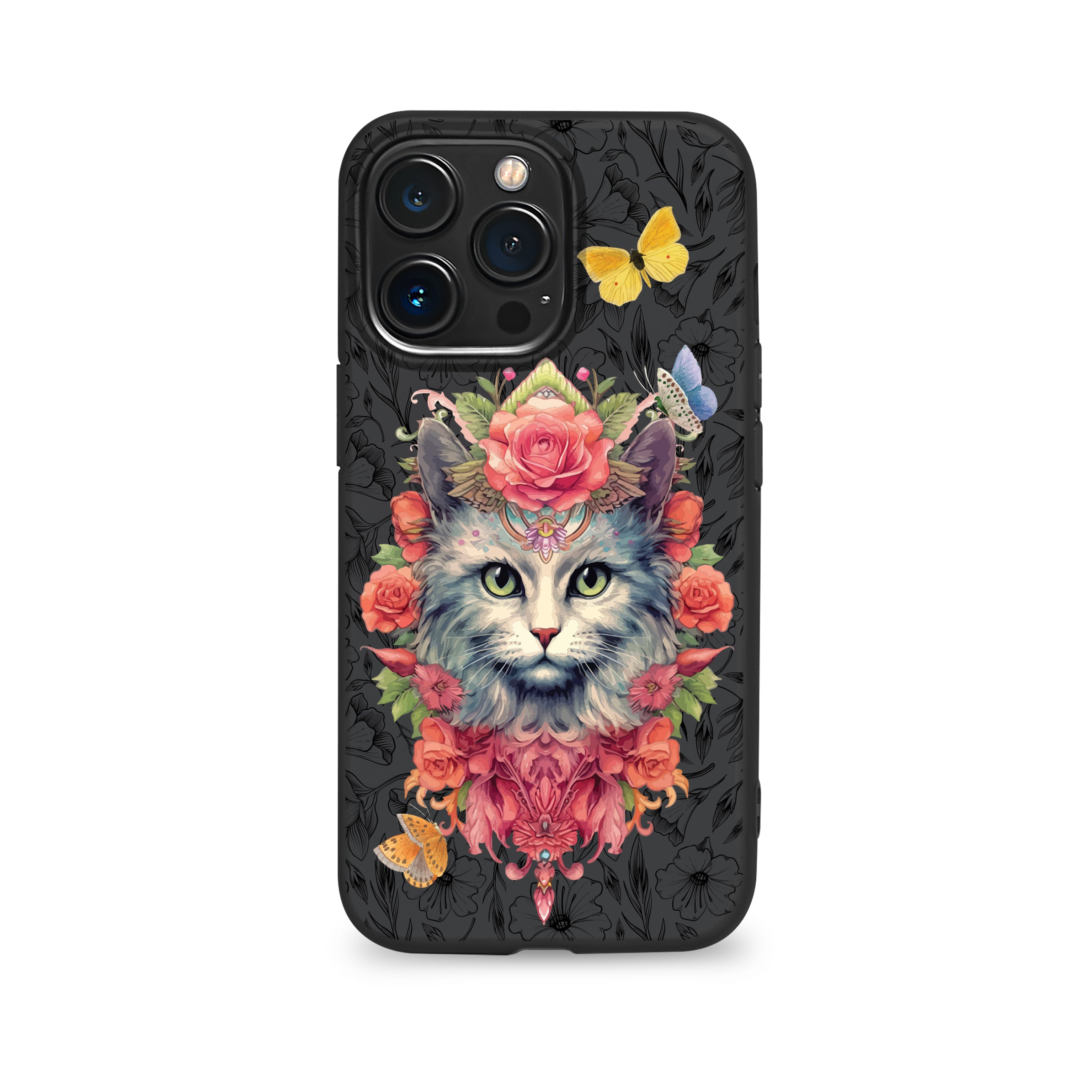 Etui na telefon iPhone Cat & Butterflies