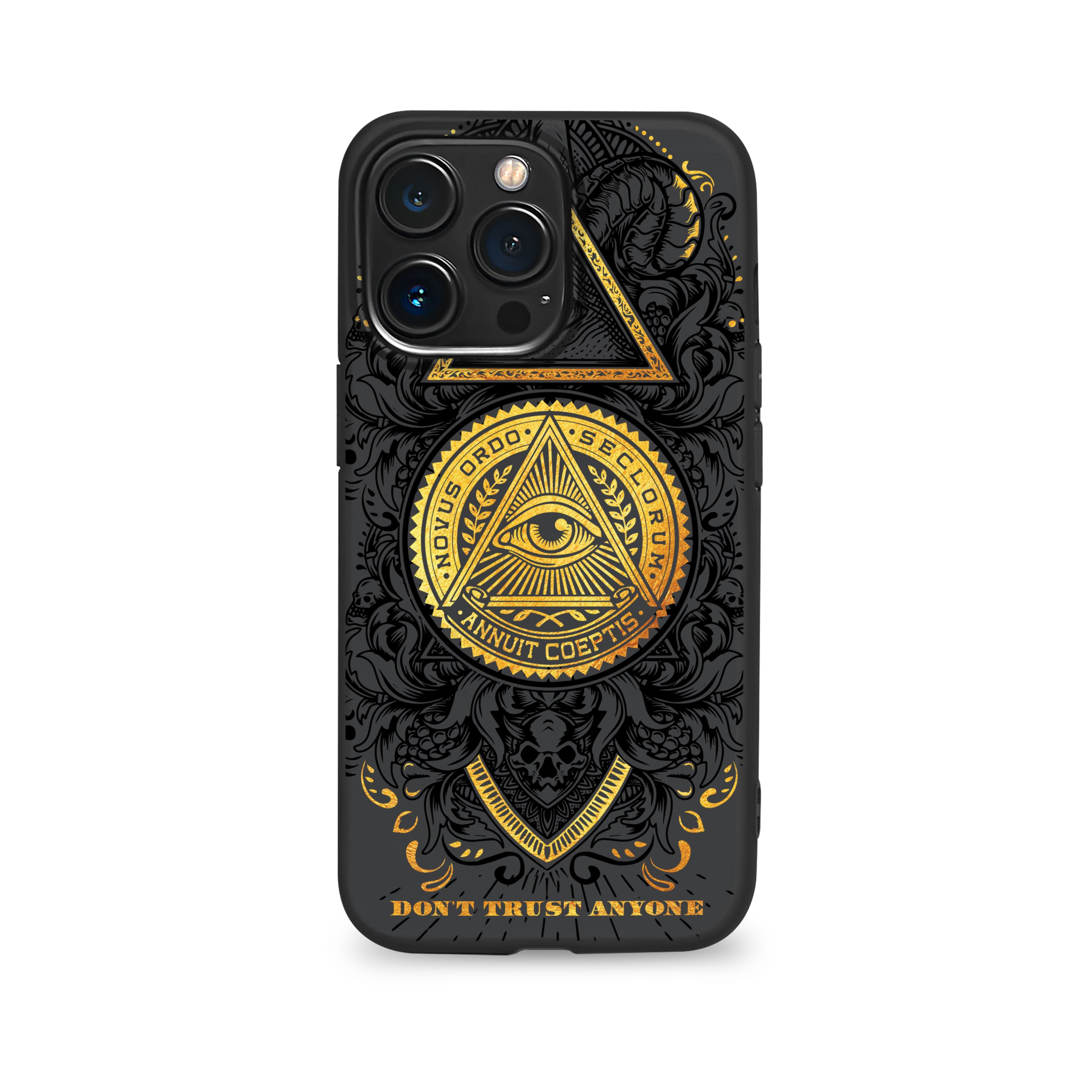 Gold Illuminati phone case for iPhone